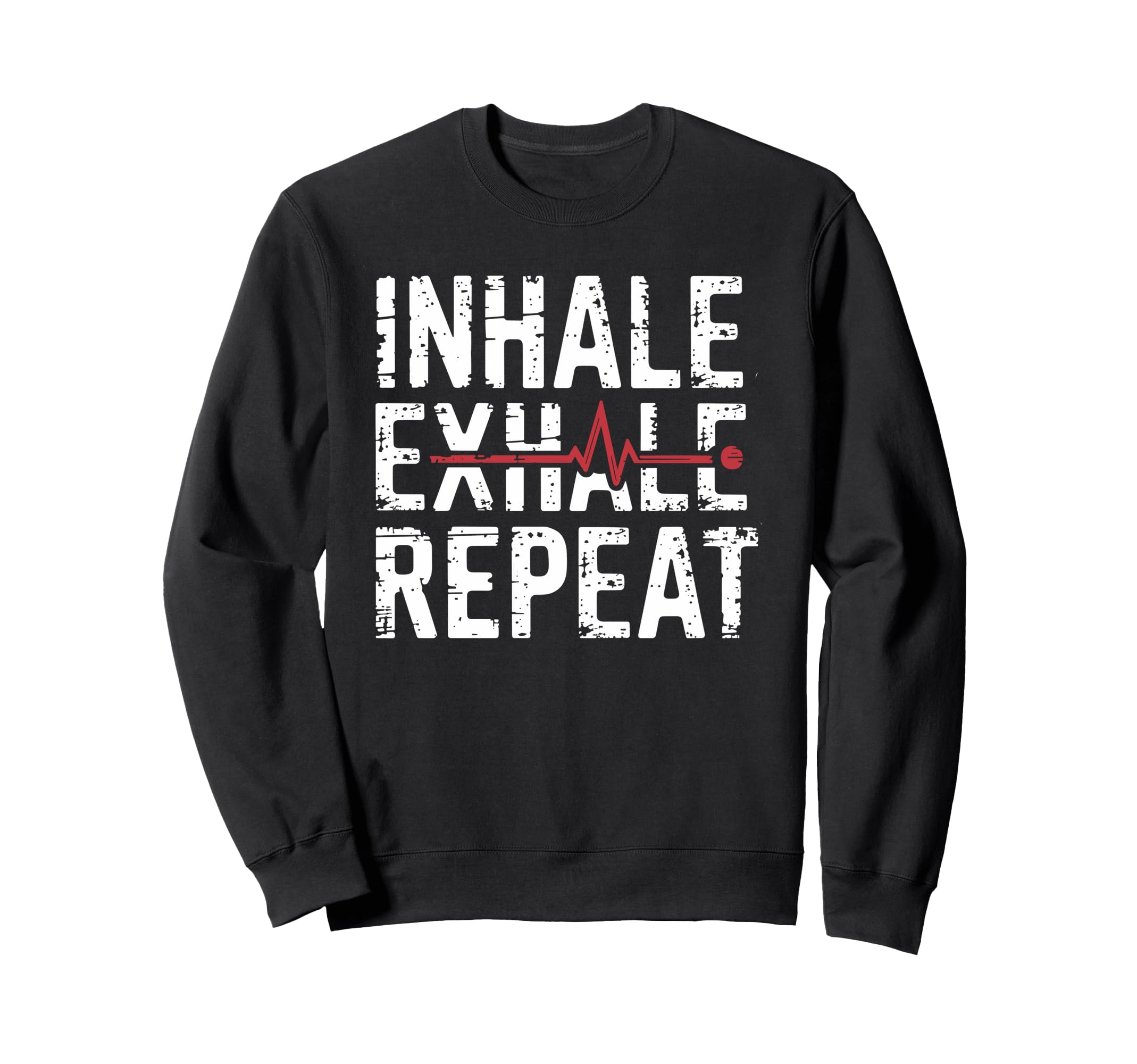 Inhale Exhale Repeat Yoga Mindfulness Sweatshirt - Graphic Print Unisex - T-Shirt, Sweatshirt, Hoodie