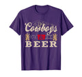 Cowboys Western And Beer Cowboy T-Shirt - Minimalist Print Men Women - T-Shirt, Sweatshirt, Hoodie