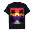 Vaporwave Aesthetic Sunset Mountains T-Shirt - Minimalist Print for Adults - T-Shirt, Sweatshirt, Hoodie