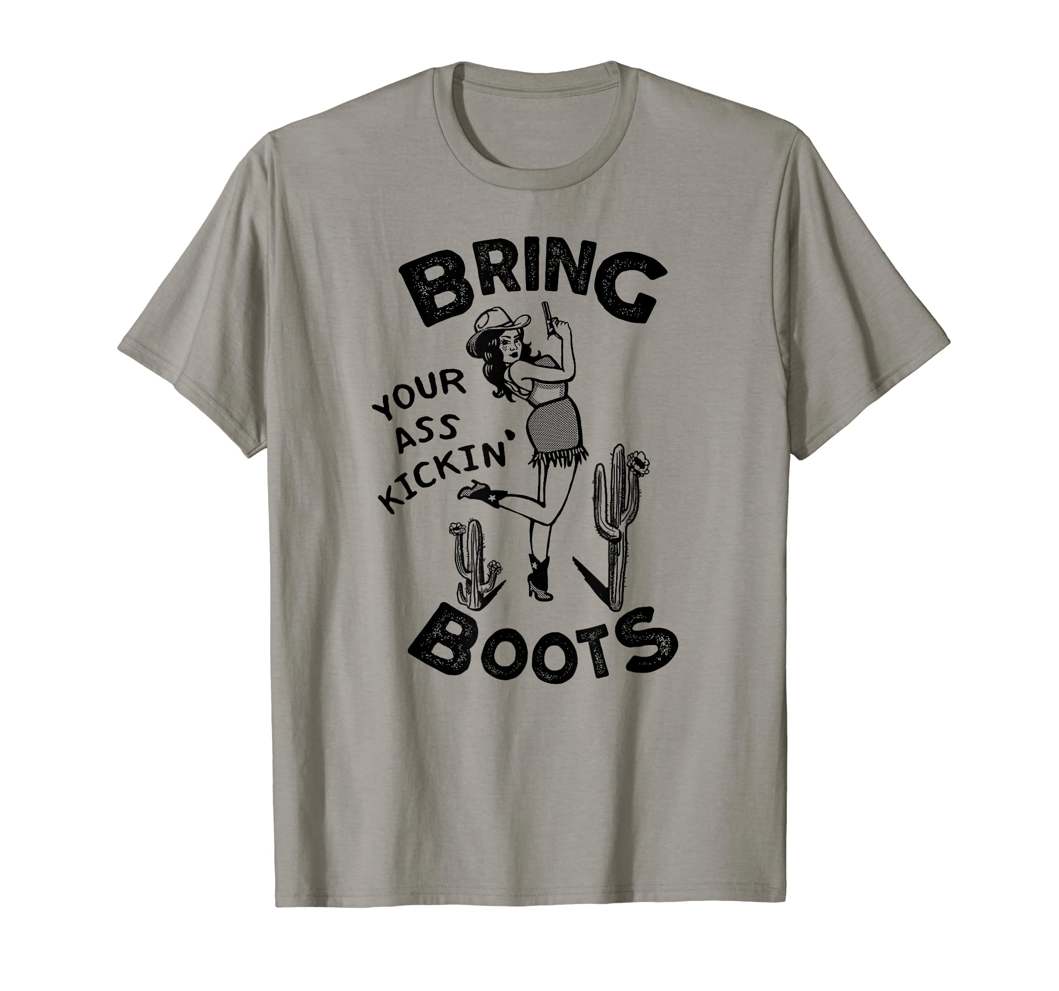 Kick Ass Western Yeehaw Giddy Up T-Shirt - Casual Everyday Wear Men Women - T-Shirt, Sweatshirt, Hoodie