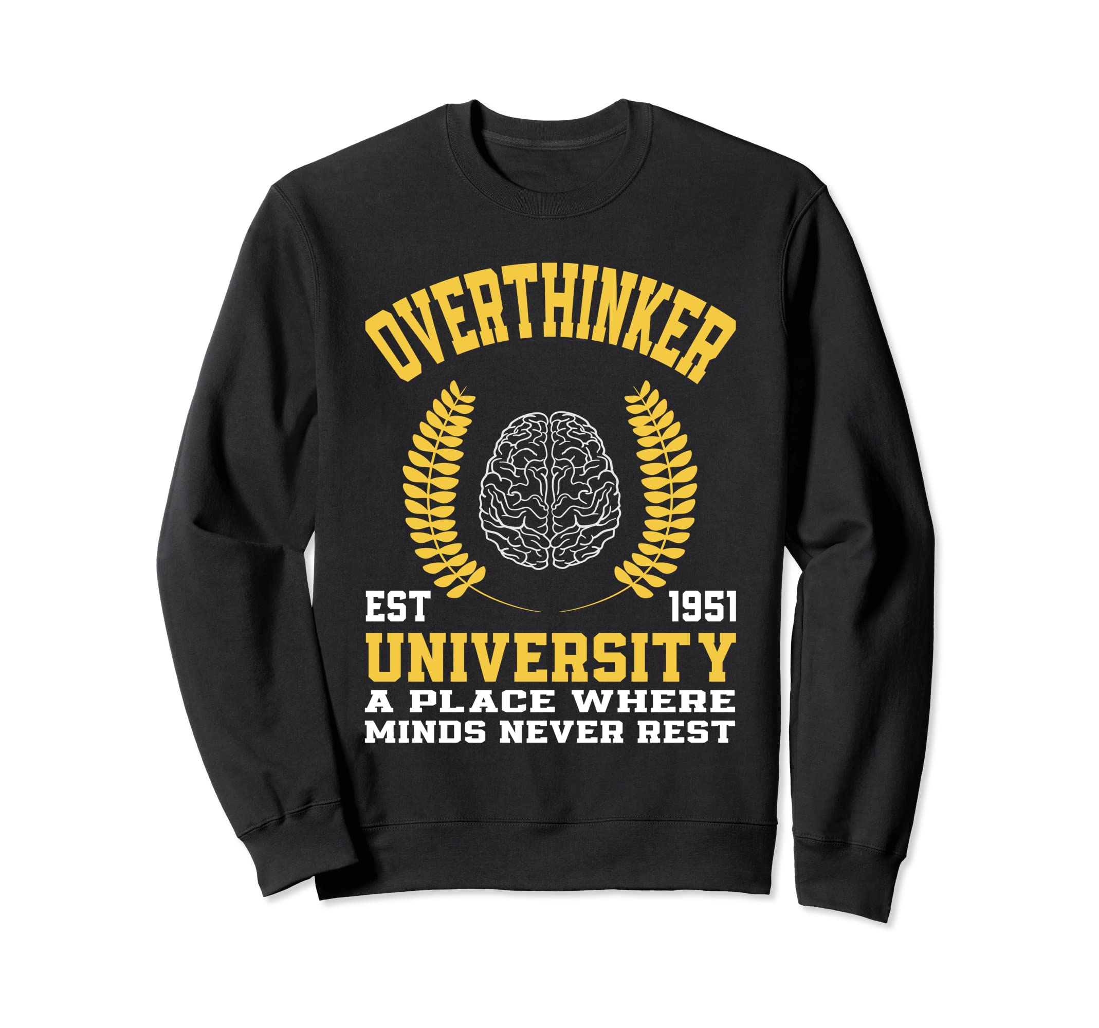 Mental Health Awareness Overthinking Hoodie - Minimalist Print Men Women - T-Shirt, Sweatshirt, Hoodie