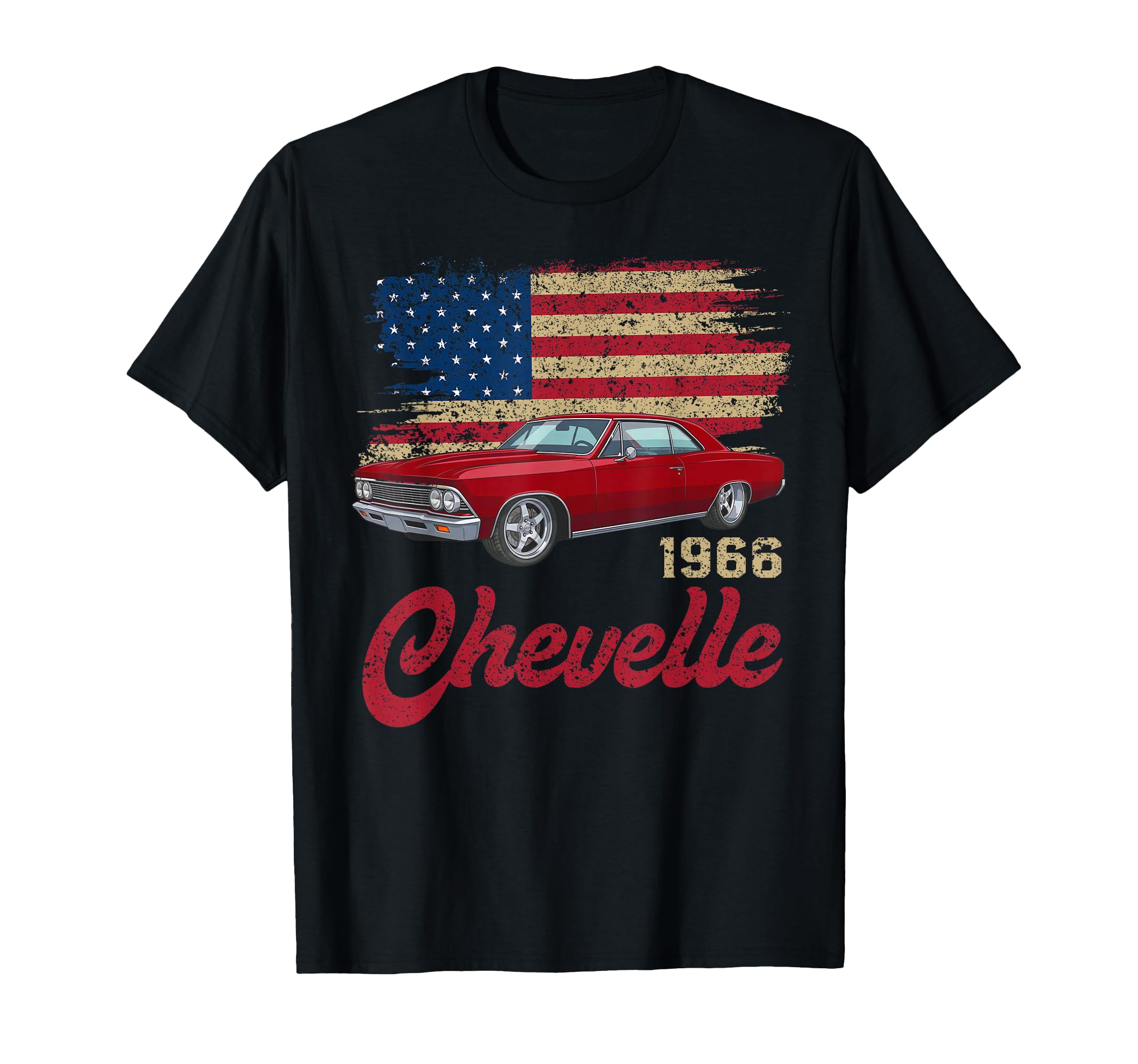 1966 Chevelle 66 American Muscle Car T-Shirt - Graphic Print for Adults - T-Shirt, Sweatshirt, Hoodie