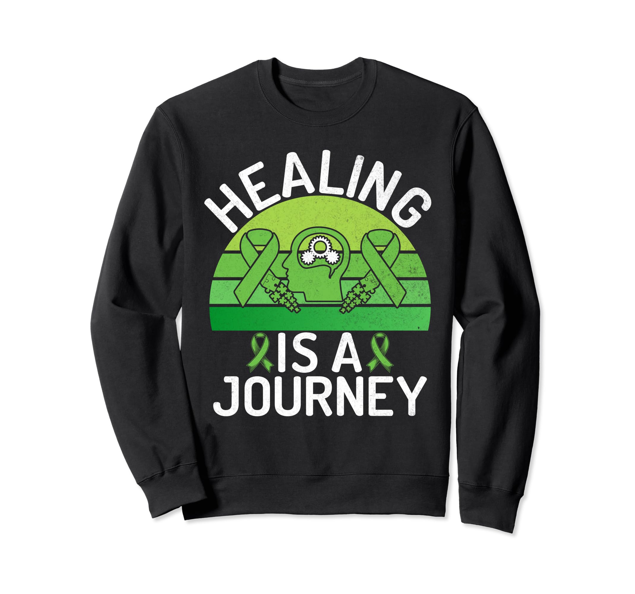 Healing Is Journey Mental Health Sweatshirt - Trendy Graphic Unisex - T-Shirt, Sweatshirt, Hoodie