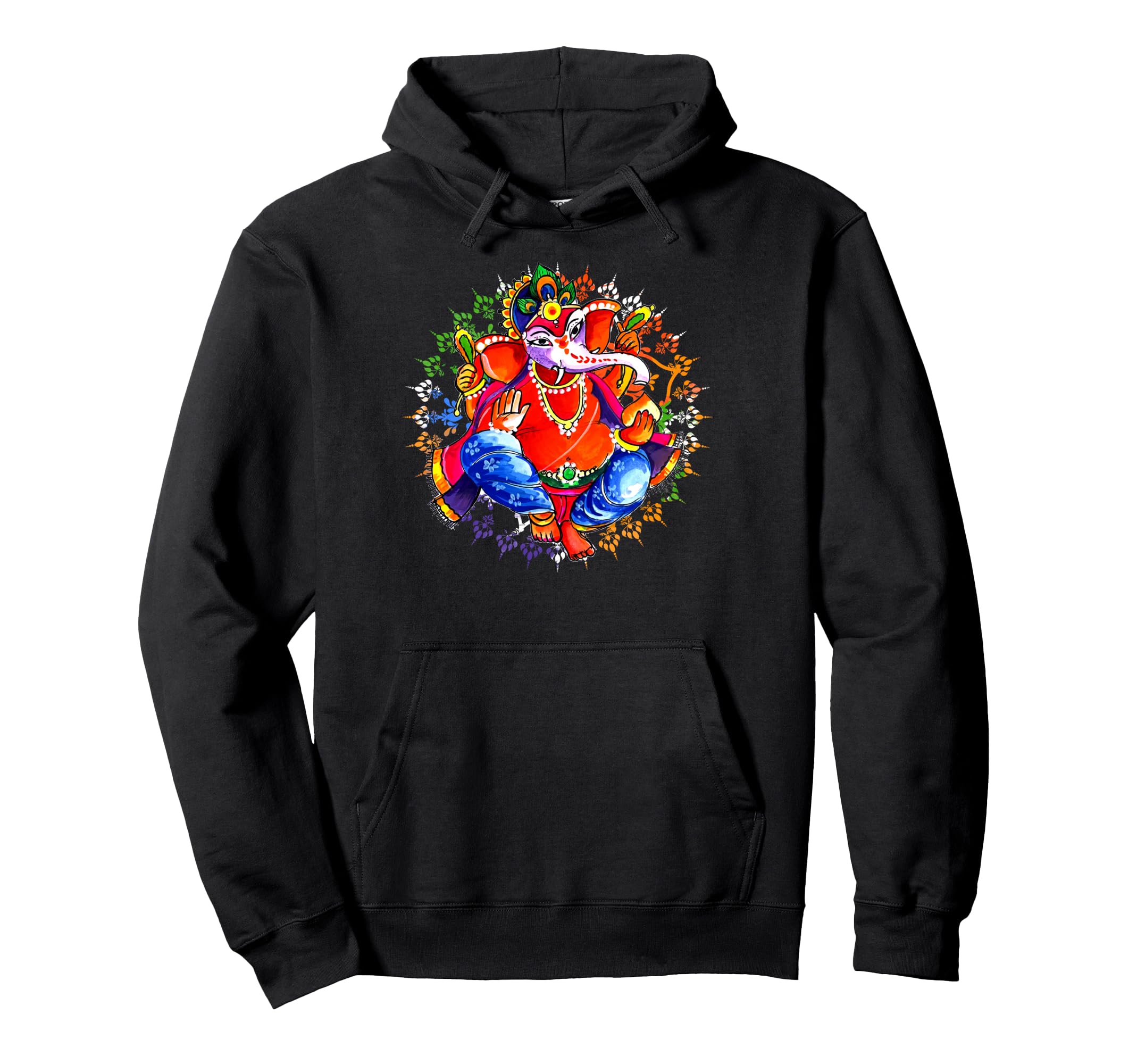 Ganesha Yoga Mandala Meditation Namaste Hoodie - Fun Novelty Design Unisex - T-Shirt, Sweatshirt, Hoodie