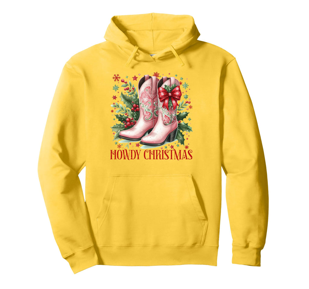 Howdy Western Boots Cowgirl Coquette Hoodie - Trendy Graphic for Adults - T-Shirt, Sweatshirt, Hoodie