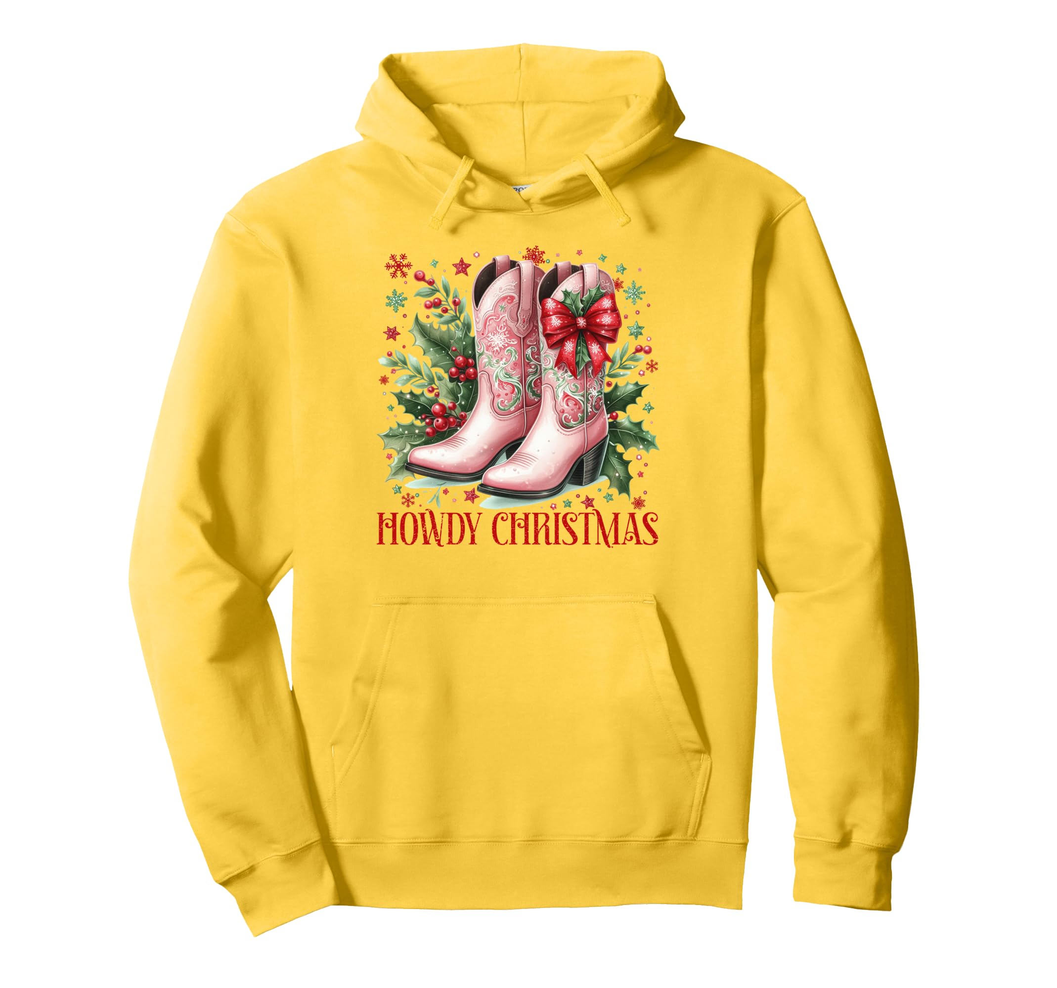 Howdy Western Boots Cowgirl Coquette Hoodie - Trendy Graphic for Adults - T-Shirt, Sweatshirt, Hoodie