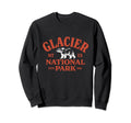 Typography Glacier National Park Sweatshirt - Unique Graphic Men Women - T-Shirt, Sweatshirt, Hoodie