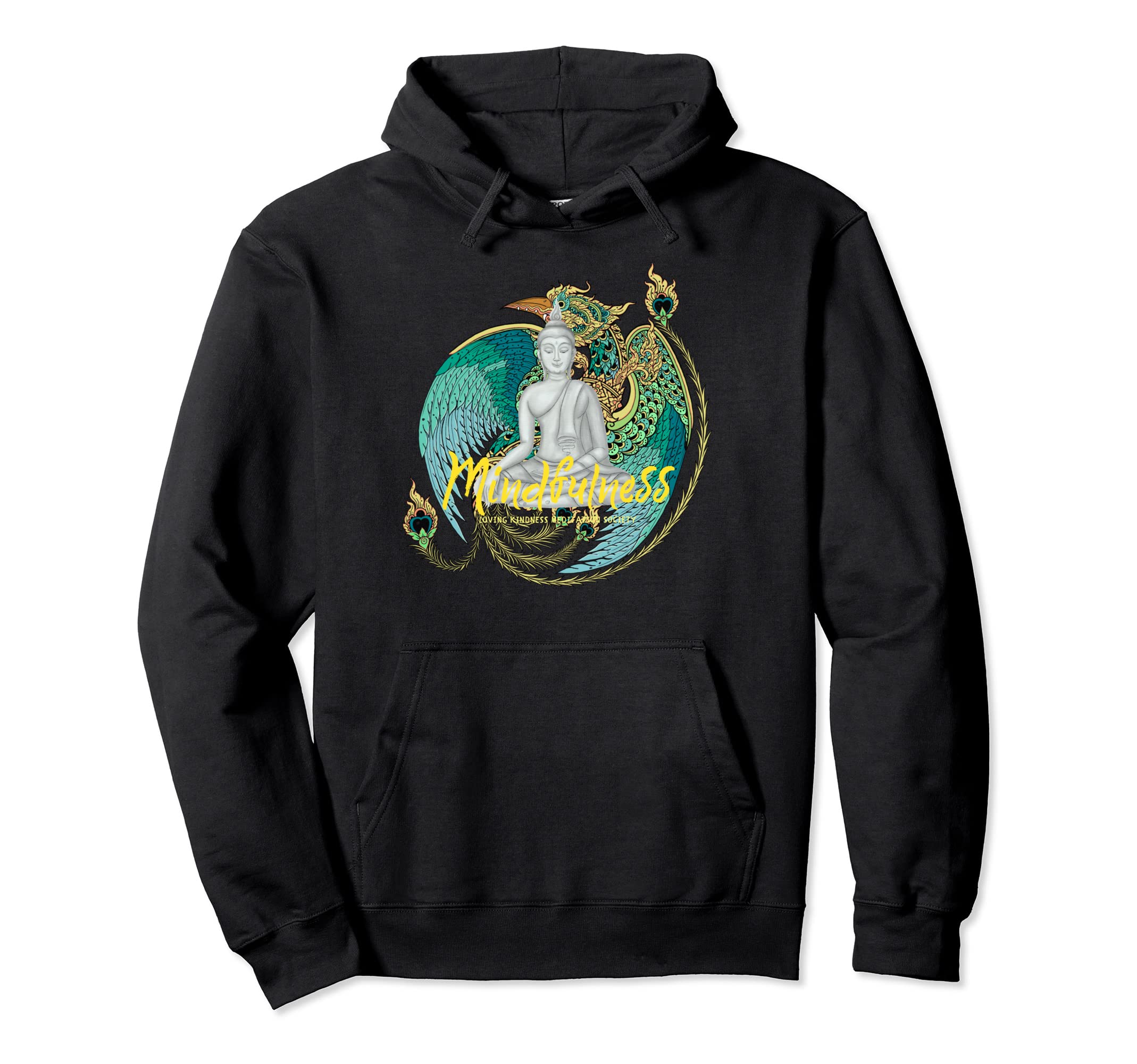 Mindfulness Buddha Buddhism Hoodie - Fun Novelty Design for Adults - T-Shirt, Sweatshirt, Hoodie