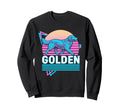 Golden Retriever Synthwave Sweatshirt - Casual Everyday Wear Unisex - T-Shirt, Sweatshirt, Hoodie