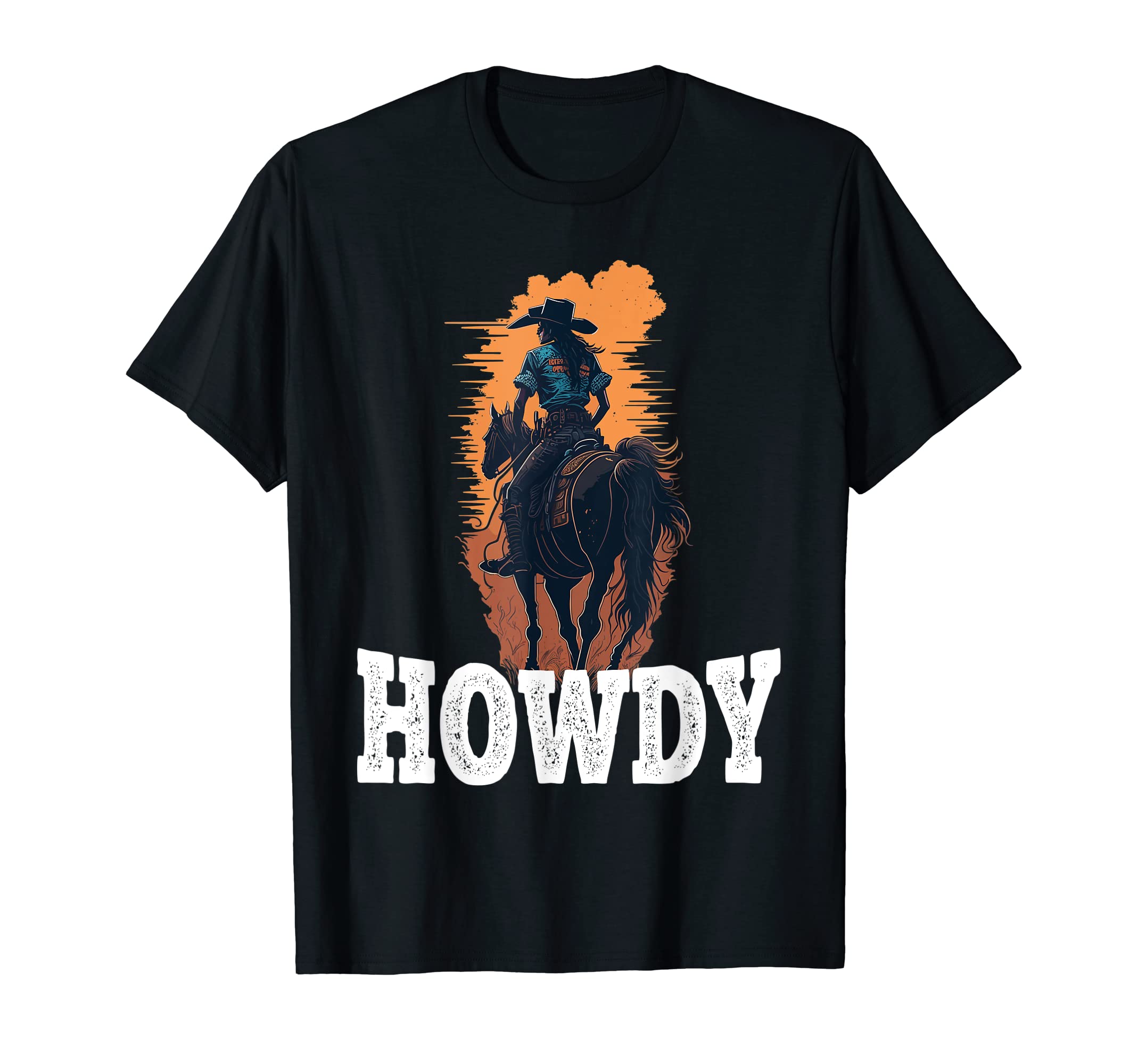 Howdy Cowgirl Western Rodeo Country T-Shirt - Trendy Graphic Unisex - T-Shirt, Sweatshirt, Hoodie
