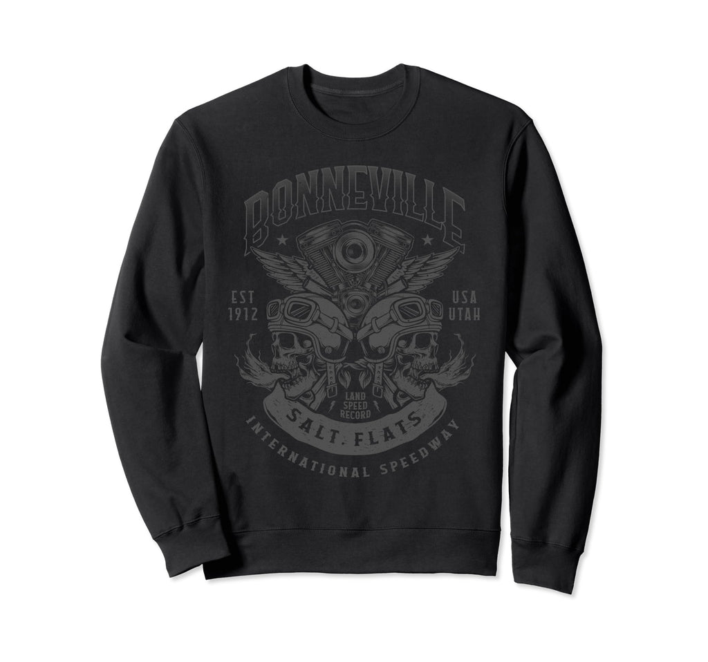Bonneville Salt Flats Motorcycle Sweatshirt - Minimalist Print Unisex - T-Shirt, Sweatshirt, Hoodie
