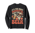 Funny Santa Beer Drinking 70S Sweatshirt - Fun Novelty Design Unisex - T-Shirt, Sweatshirt, Hoodie