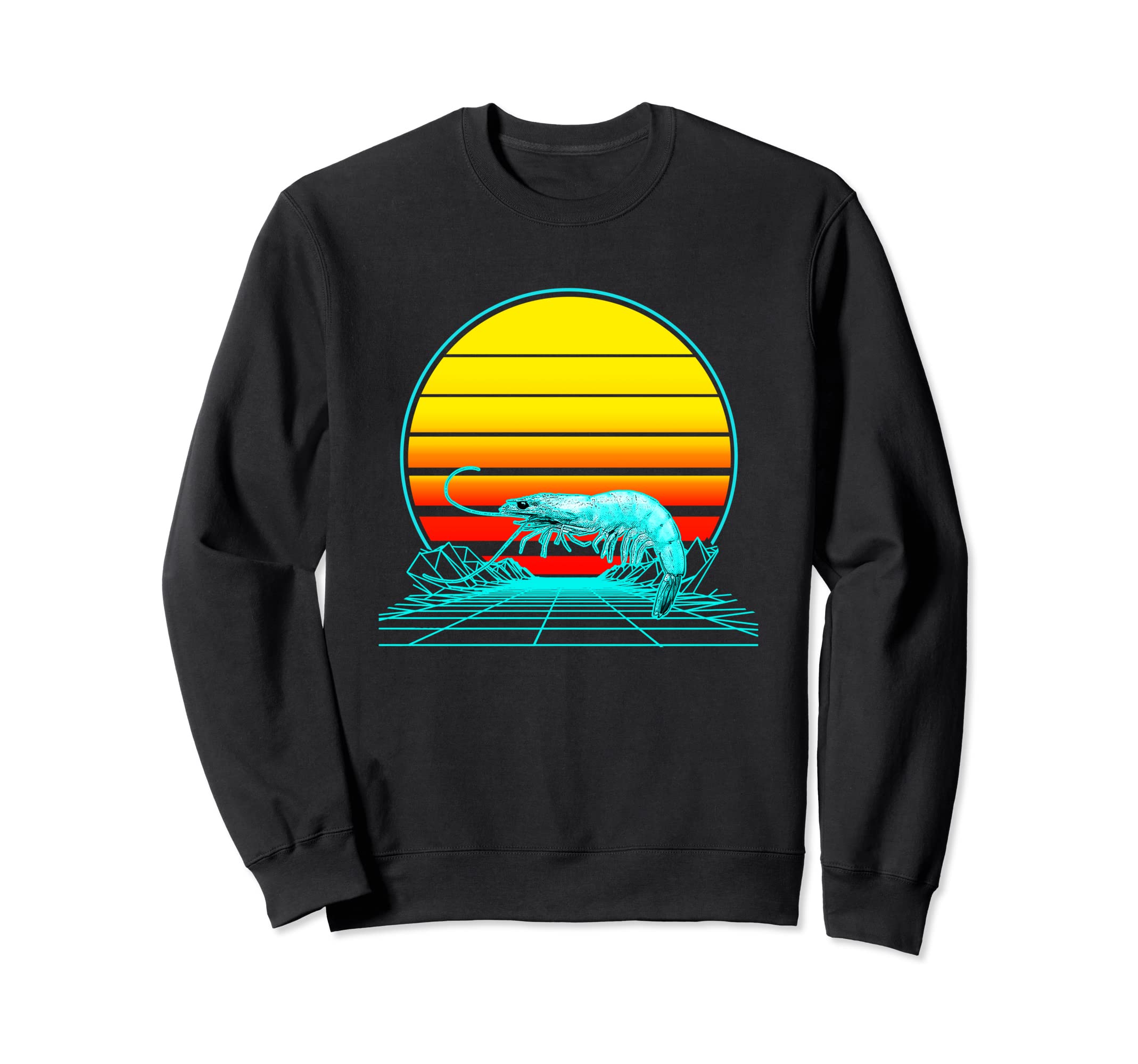 Sunset Prawn Sweatshirt - Unique Graphic Unisex - T-Shirt, Sweatshirt, Hoodie