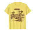 Ufo Cowboy Greyhound 90S Western T-Shirt - Minimalist Print for Adults - T-Shirt, Sweatshirt, Hoodie