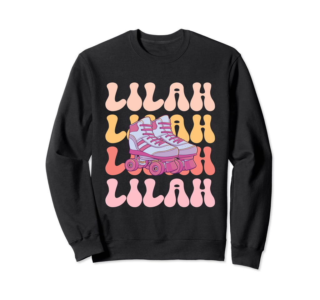 Lilah Name Roller Skating Hobby Sweatshirt - Graphic Print Unisex - T-Shirt, Sweatshirt, Hoodie