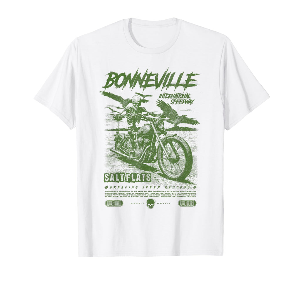 Bonneville Salt Flats Motorcycle T-Shirt - Aesthetic Graphic Men Women - T-Shirt, Sweatshirt, Hoodie