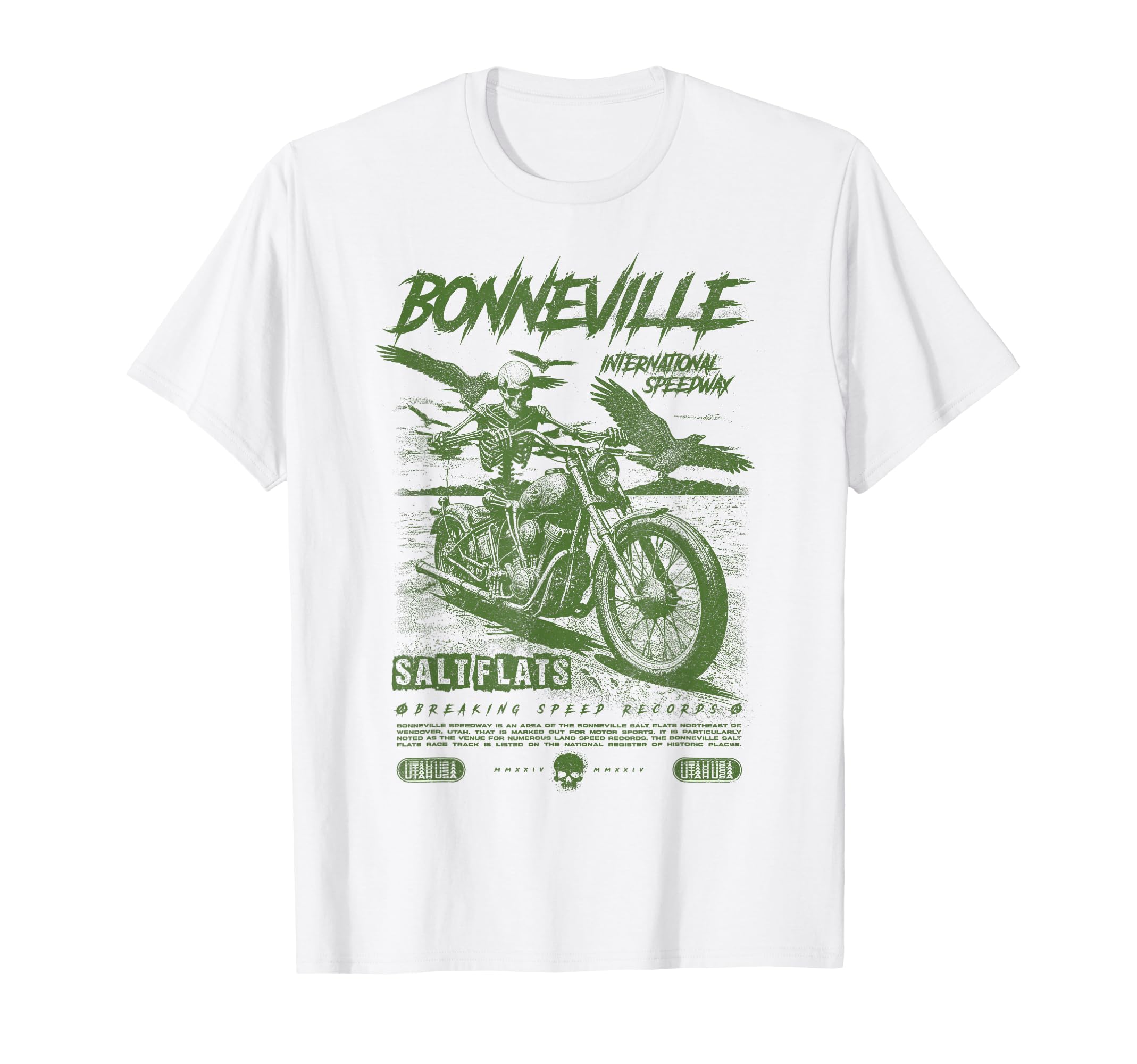 Bonneville Salt Flats Motorcycle T-Shirt - Aesthetic Graphic Men Women - T-Shirt, Sweatshirt, Hoodie