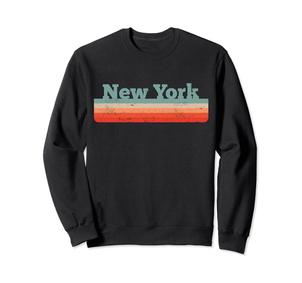 New York Distressed 80S 90S Sweatshirt - Fun Novelty Design Unisex - T-Shirt, Sweatshirt, Hoodie