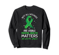 Mental Health Matters Green Ribbon Sweatshirt - Novelty Apparel for Adults - T-Shirt, Sweatshirt, Hoodie