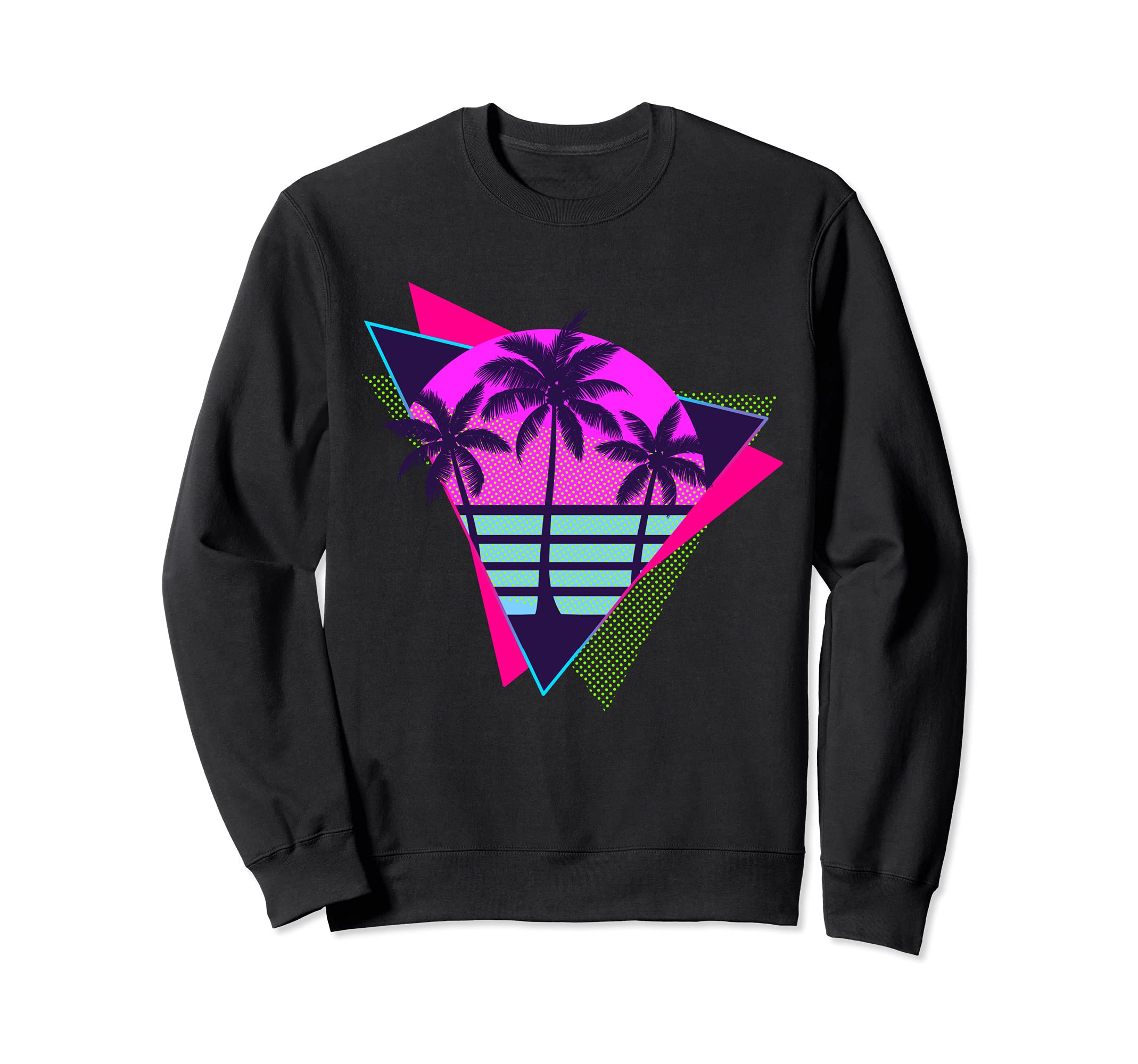Aesthetic Vaporwave Palm Tree Sweatshirt - Fun Novelty Design Unisex - T-Shirt, Sweatshirt, Hoodie