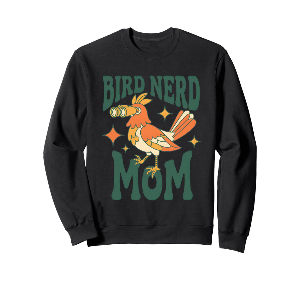 Bird Nerd Mom 70S Birdwatching Bird Sweatshirt - Aesthetic Graphic Unisex - T-Shirt, Sweatshirt, Hoodie