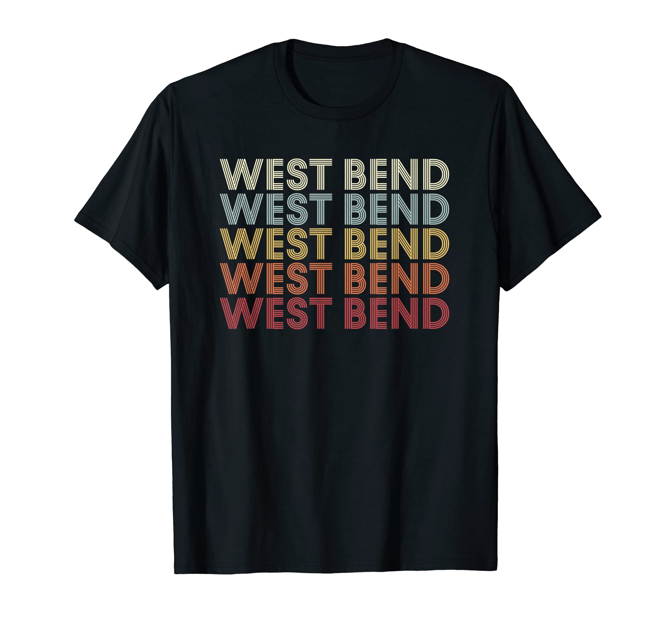 West Bend Wisconsin West Bend Wi Text T-Shirt - Streetwear Style for Adults - T-Shirt, Sweatshirt, Hoodie