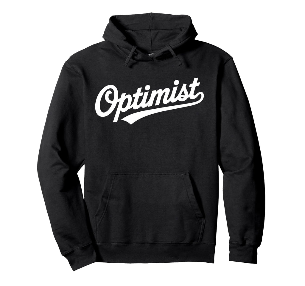 Team Optimist Script Typography Word Hoodie - Unique Graphic for Adults - T-Shirt, Sweatshirt, Hoodie