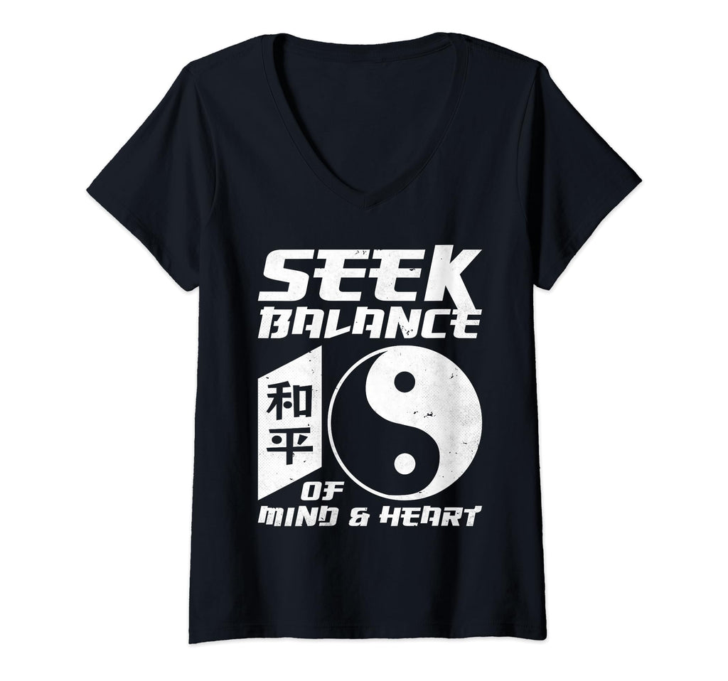 Womens Yin Yang Seek Balance Mind T-Shirt - Minimalist Print Men Women - T-Shirt, Sweatshirt, Hoodie