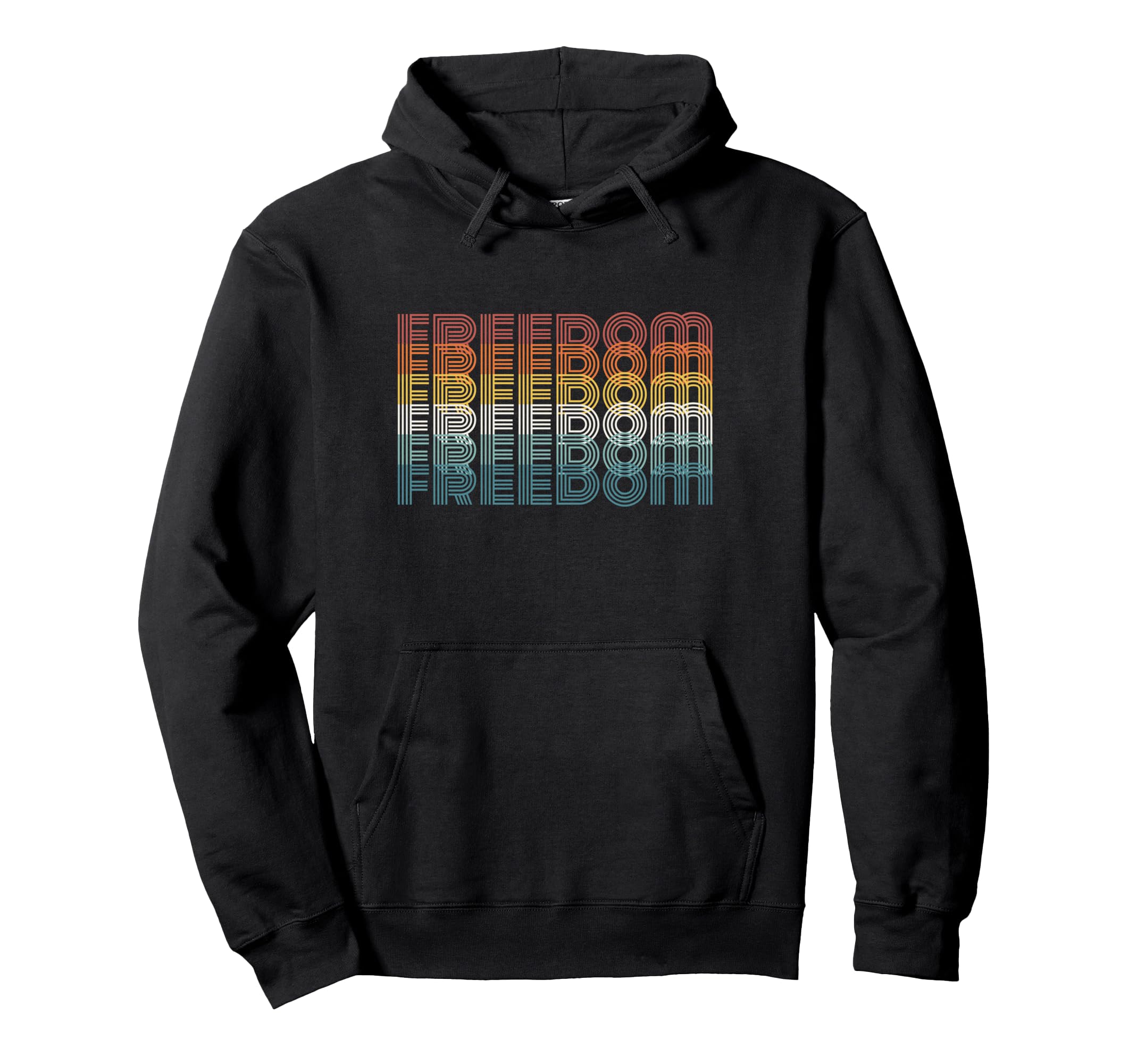 Freedom Distressed Stripes Typography Hoodie - Custom Art Print for Adults - T-Shirt, Sweatshirt, Hoodie