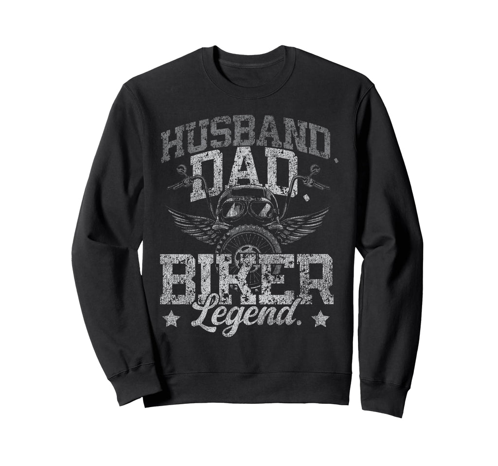 Motorcycle Biker Dad Husband Sweatshirt - Casual Everyday Wear Men Women - T-Shirt, Sweatshirt, Hoodie