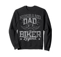 Motorcycle Biker Dad Husband Sweatshirt - Casual Everyday Wear Men Women - T-Shirt, Sweatshirt, Hoodie