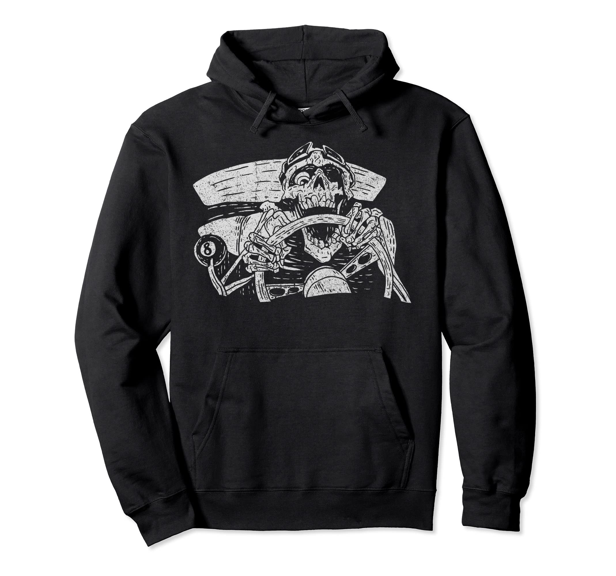 Skull Car Rider Cars Lover Skeleton Hoodie - Streetwear Style Men Women - T-Shirt, Sweatshirt, Hoodie