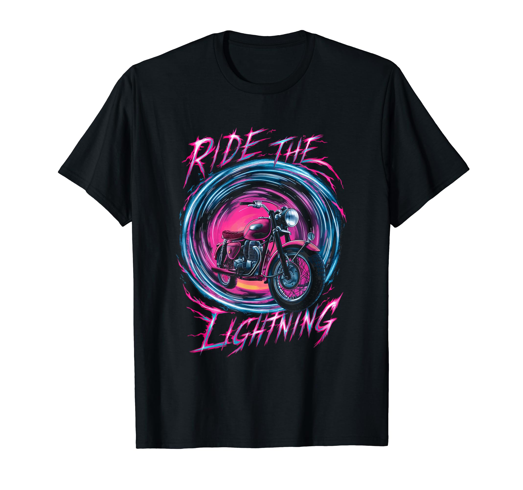Ride Lightning Motorcycle Enthusiast T-Shirt - Unique Graphic for Adults - T-Shirt, Sweatshirt, Hoodie