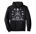 Meditation Skeleton Yoga Pose Relaxing Hoodie - Trendy Graphic Men Women - T-Shirt, Sweatshirt, Hoodie