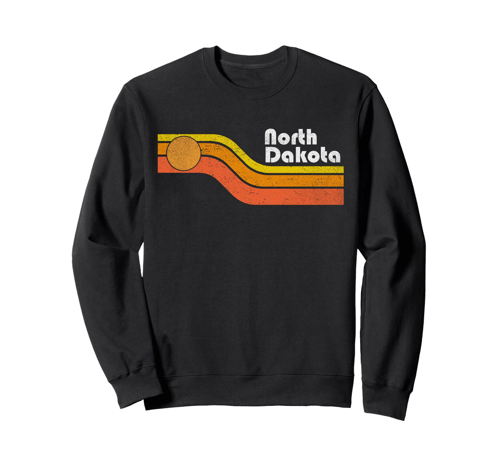 North Dakota 70S 80S Sweatshirt - Fun Novelty Design Men Women - T-Shirt, Sweatshirt, Hoodie