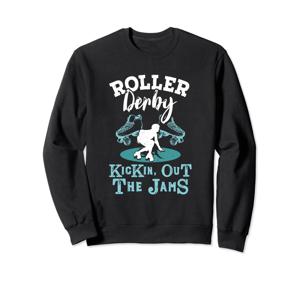 Kickin Out Roller Derby Skater Sweatshirt - Trendy Graphic for Adults - T-Shirt, Sweatshirt, Hoodie