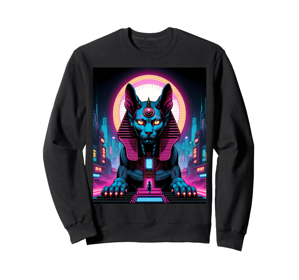 Japanese Vaporwave Sphinx 80S Synthwave Sweatshirt - Novelty Apparel Unisex - T-Shirt, Sweatshirt, Hoodie