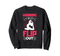 Funny Yoga Warning I Might Flip Out Sweatshirt - Graphic Print for Adults - T-Shirt, Sweatshirt, Hoodie