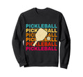 Pickleball Rainbow Stacked Sweatshirt - Aesthetic Graphic for Adults - T-Shirt, Sweatshirt, Hoodie