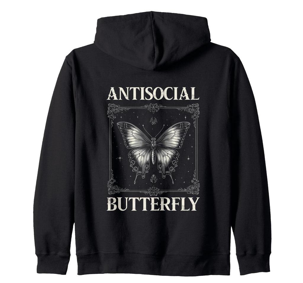 Antisocial Butterfly Gift Sweatshirt - Fun Novelty Design for Adults - T-Shirt, Sweatshirt, Hoodie