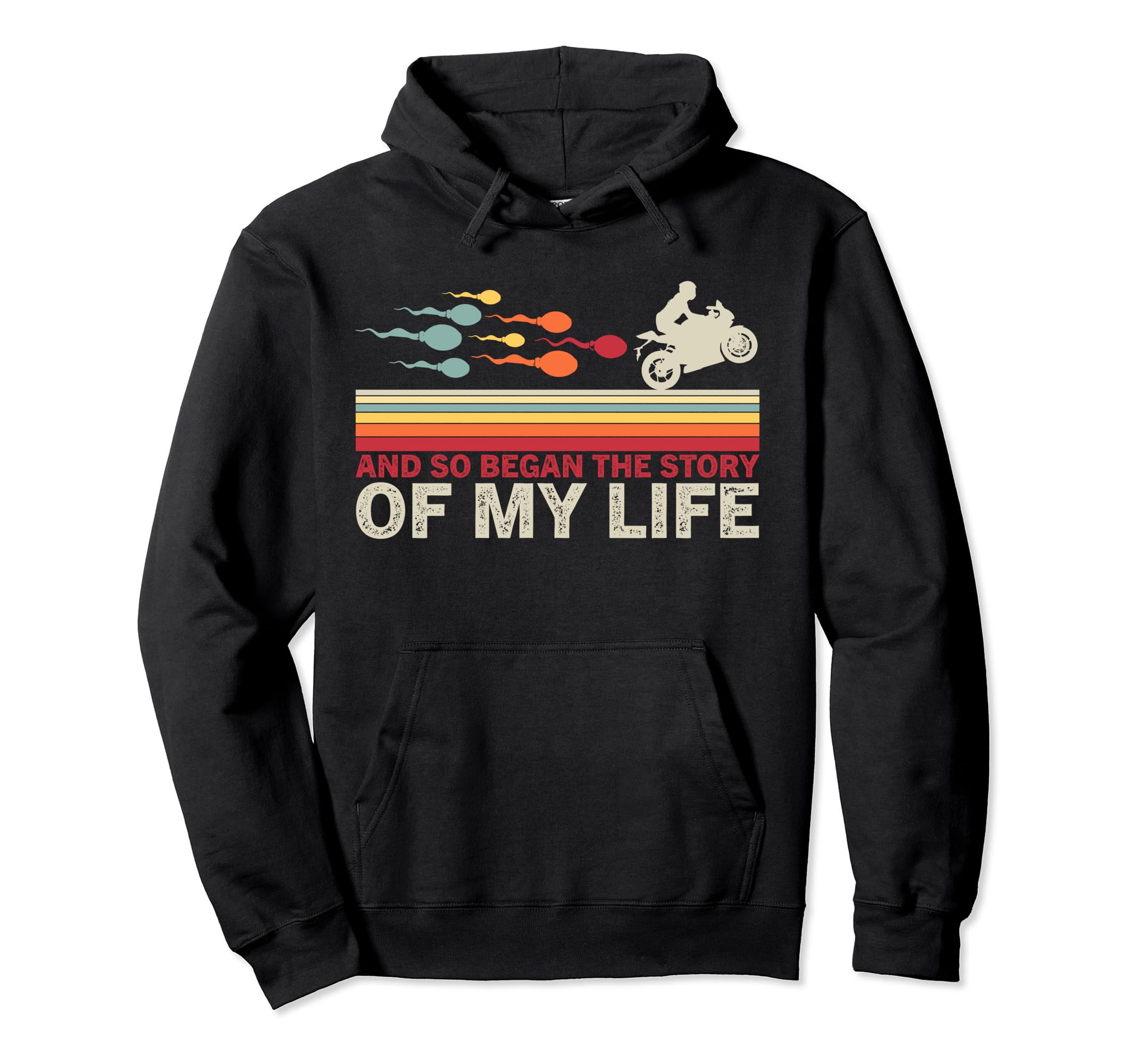 Motorcycle Evolution Shadow Biker Hoodie - Casual Everyday Wear Unisex - T-Shirt, Sweatshirt, Hoodie