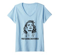 Womens Professional Overthinker V Neck T-Shirt - Custom Art Print Unisex - T-Shirt, Sweatshirt, Hoodie