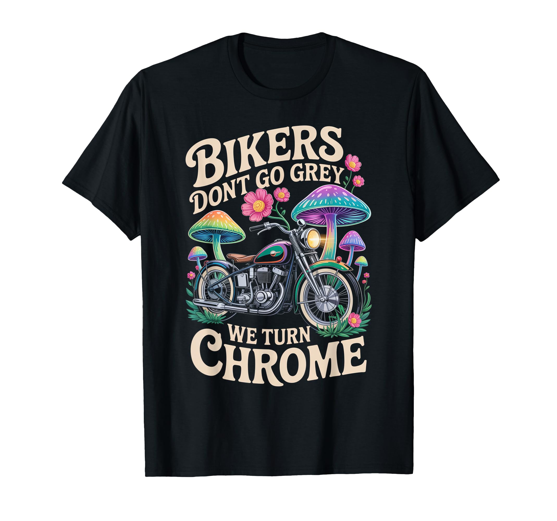 Funny Old Biker Riding Motorcycle T-Shirt - Fun Novelty Design Men Women - T-Shirt, Sweatshirt, Hoodie
