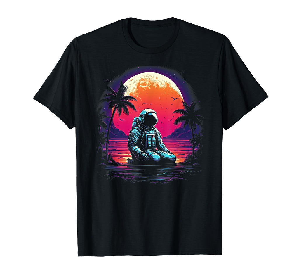 Synthwave Astronaut Cyberpunk 80S Sci T-Shirt - Novelty Apparel Men Women - T-Shirt, Sweatshirt, Hoodie