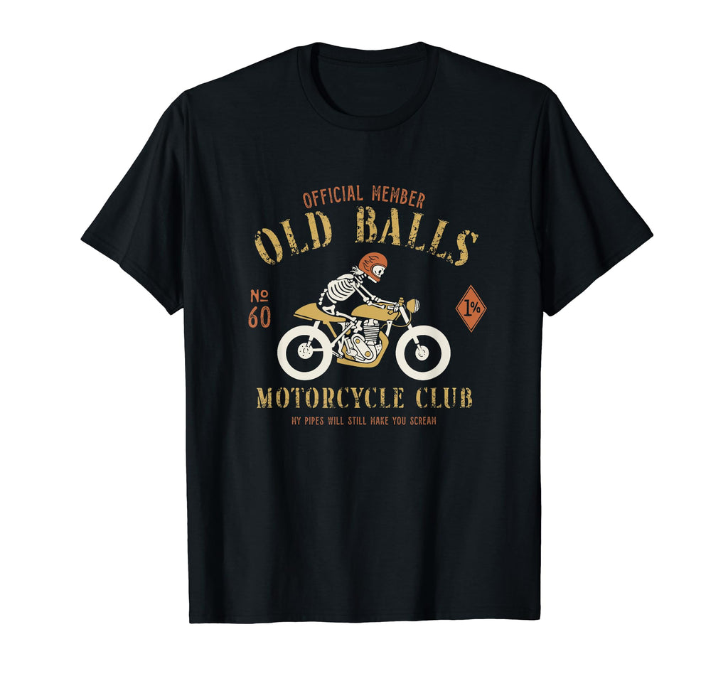 Motorcycle Biker Mens 60Th Birthday T-Shirt - Minimalist Print for Adults - T-Shirt, Sweatshirt, Hoodie