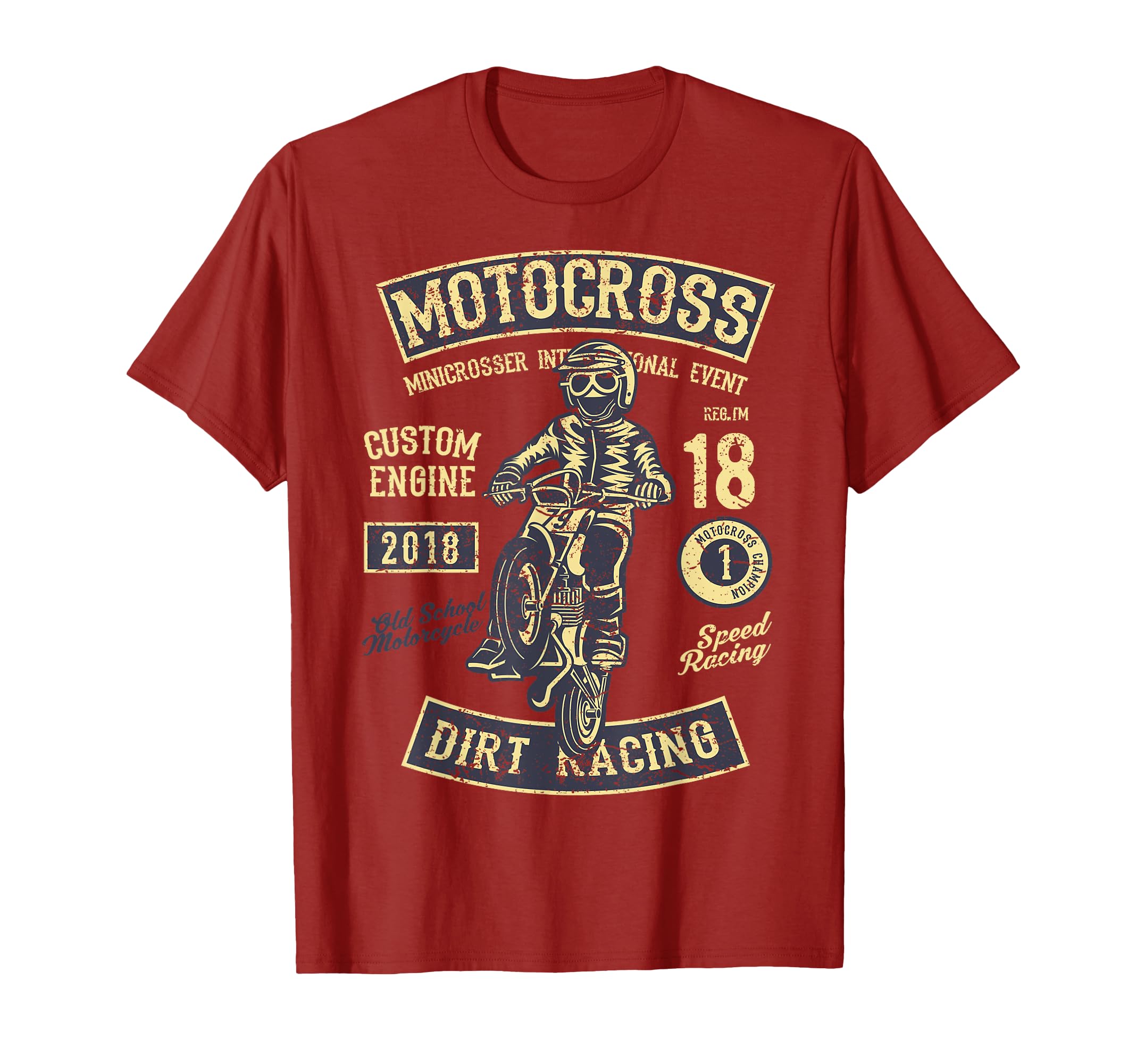 Motocross Old School Motorcycle T-Shirt - Unique Graphic for Adults - T-Shirt, Sweatshirt, Hoodie