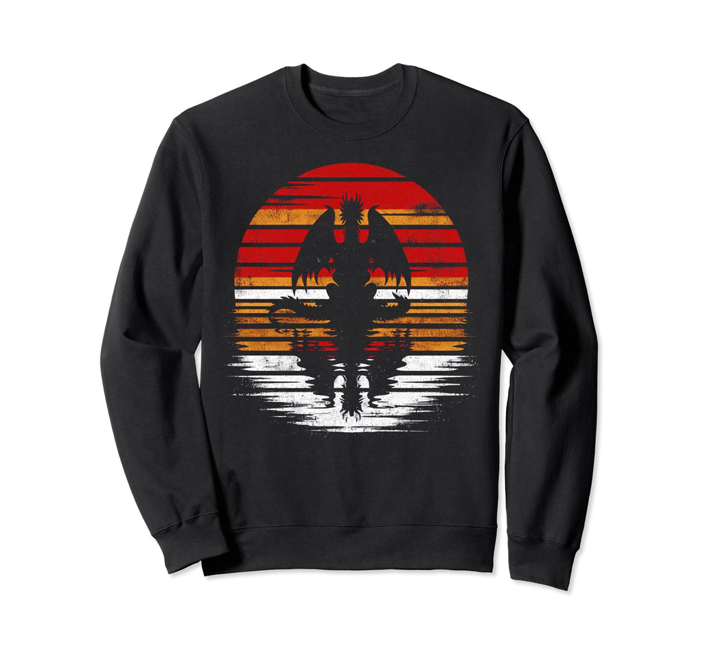 Dragon Sunset Safari 70S Sweatshirt - Unique Graphic Men Women - T-Shirt, Sweatshirt, Hoodie