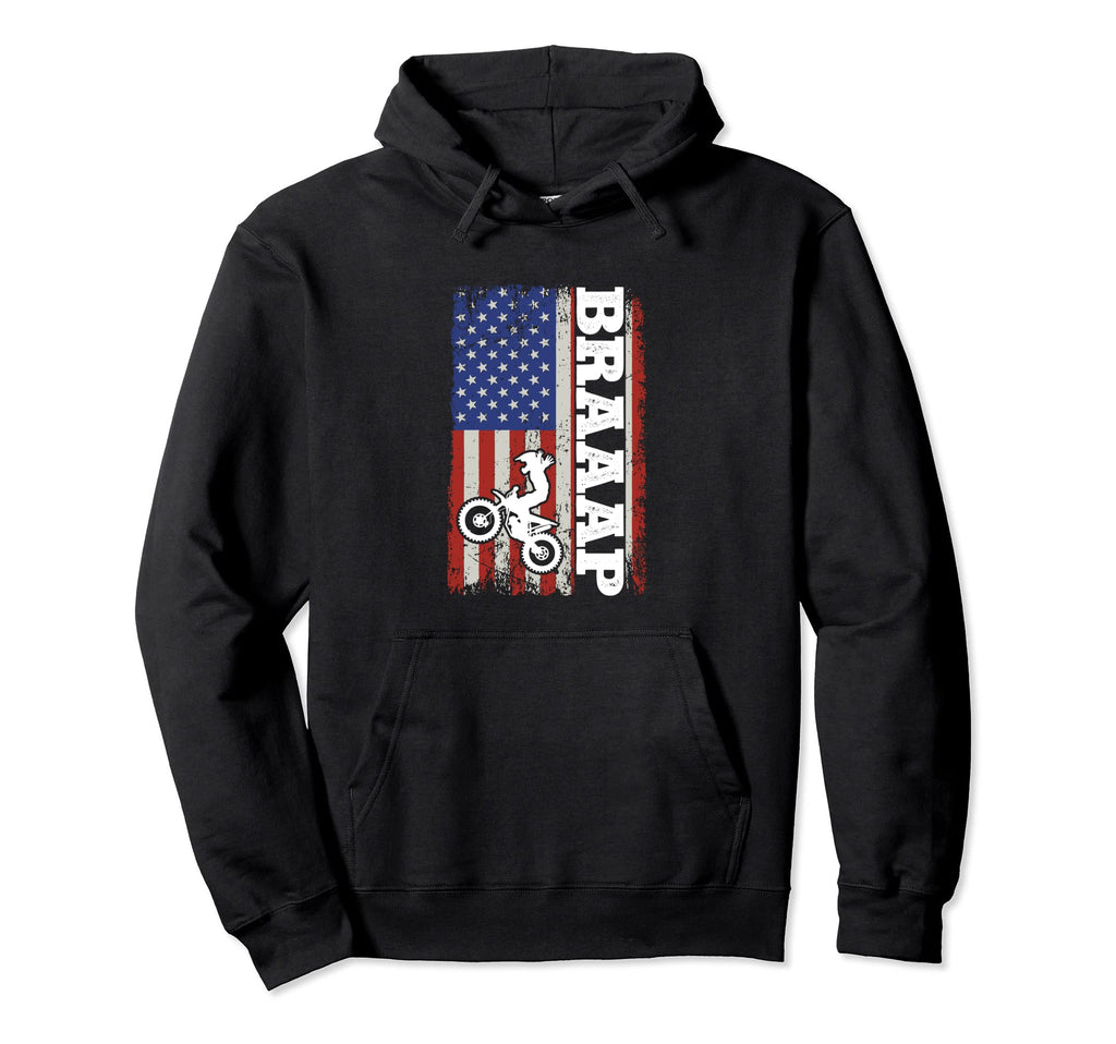 Dirt Bike Mx Motocross Braaap American Hoodie - Novelty Apparel Men Women - T-Shirt, Sweatshirt, Hoodie