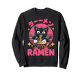 Synthwave Cat Ramen Anime Noodle Sweatshirt - Trendy Graphic Men Women - T-Shirt, Sweatshirt, Hoodie