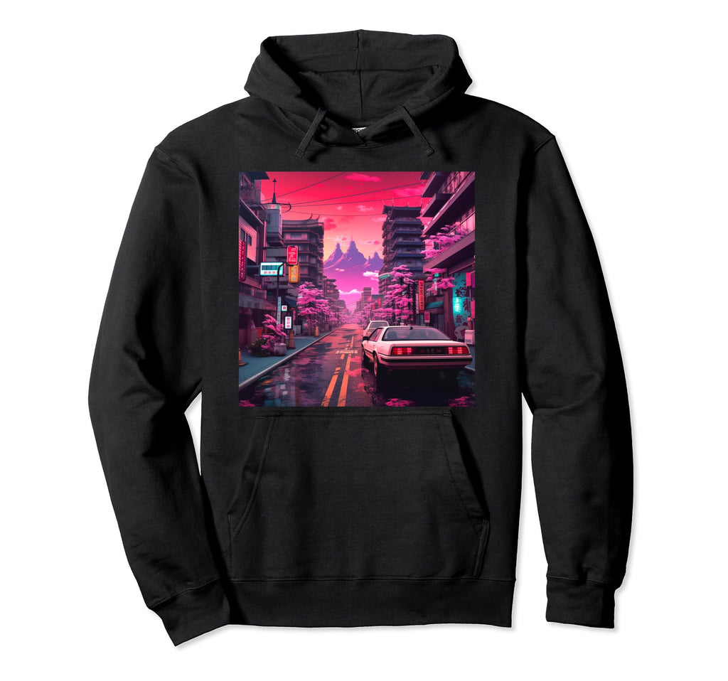 Vaporwave Retrowave Synthwave Japanese Hoodie - Trendy Graphic Men Women - T-Shirt, Sweatshirt, Hoodie